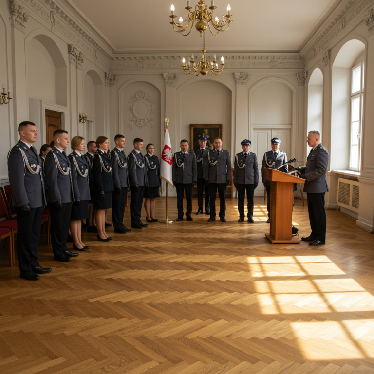Awanse podoficerów Wieluńskiej policji