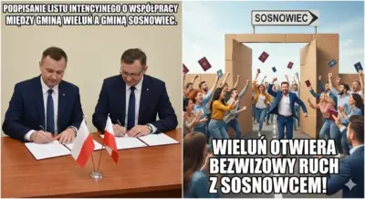 Podpisanie listu intencyjnego Wielunia z Sosnowcem