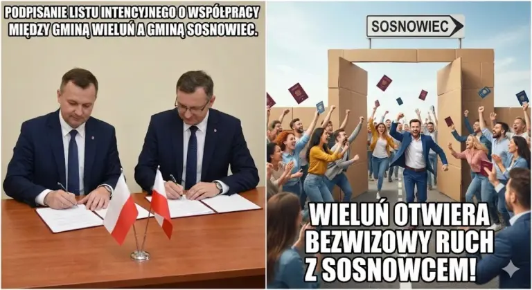 Podpisanie listu intencyjnego Wielunia z Sosnowcem