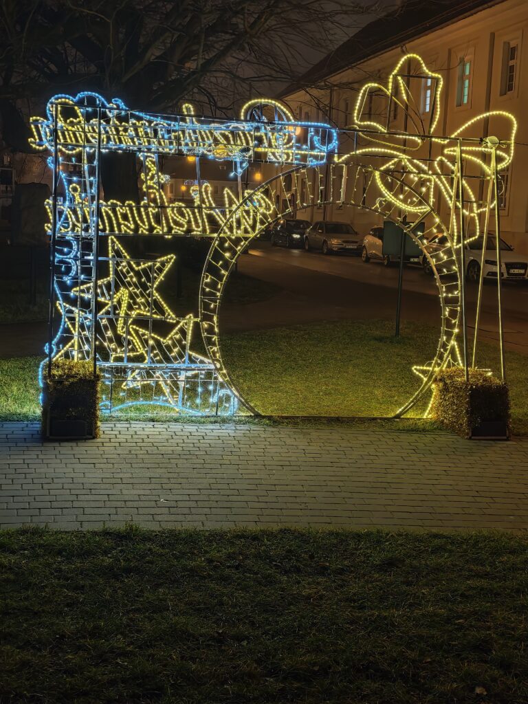 Wystrój parku w święta